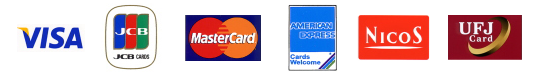 【VISA】【JCB】【MASTER】【AMEX】【NICOS】【UFJ(MILLION)】